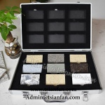 Wooden Quartz Stone Sample Suitcase PX601
