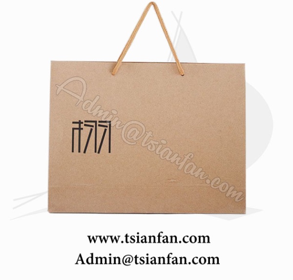 Custom Printed Brown Kraft Paper Bag PG607