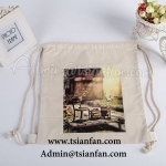 Cotton Linen Cloth Drawstring Bag For Shopping PG620