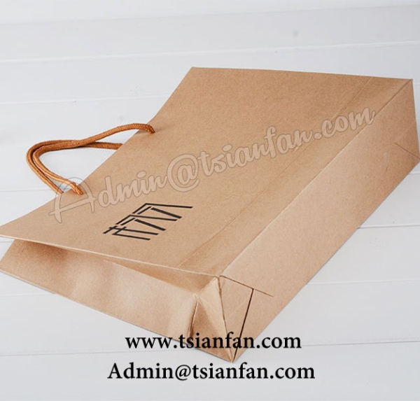 Custom Printed Brown Kraft Paper Bag PG607